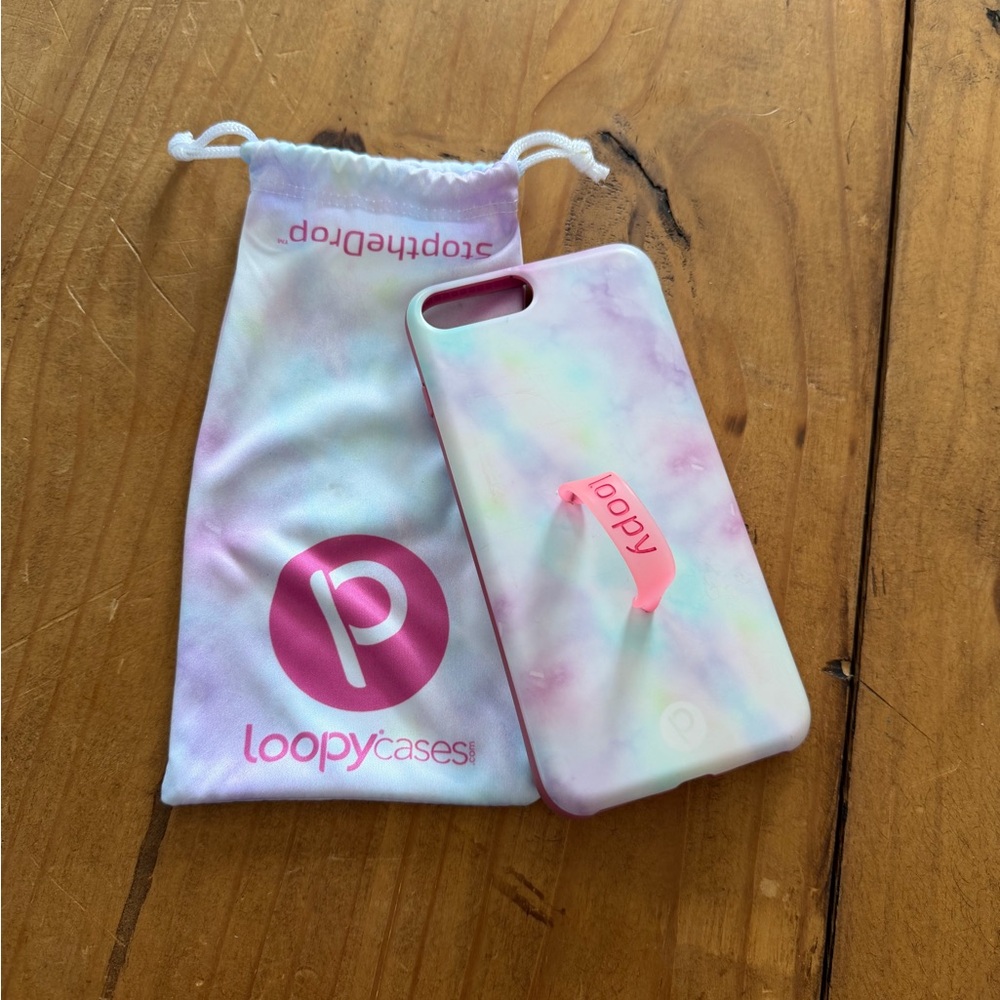 Loopy Case Tie-Dye Pink and White iPhone 8 Case